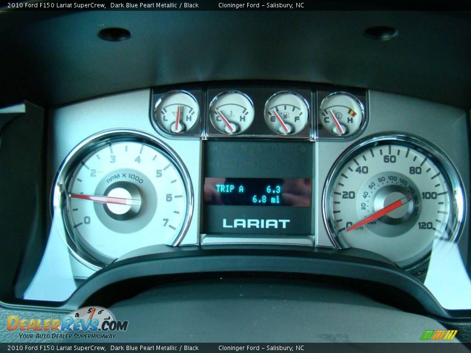 2010 Ford F150 Lariat SuperCrew Dark Blue Pearl Metallic / Black Photo #19