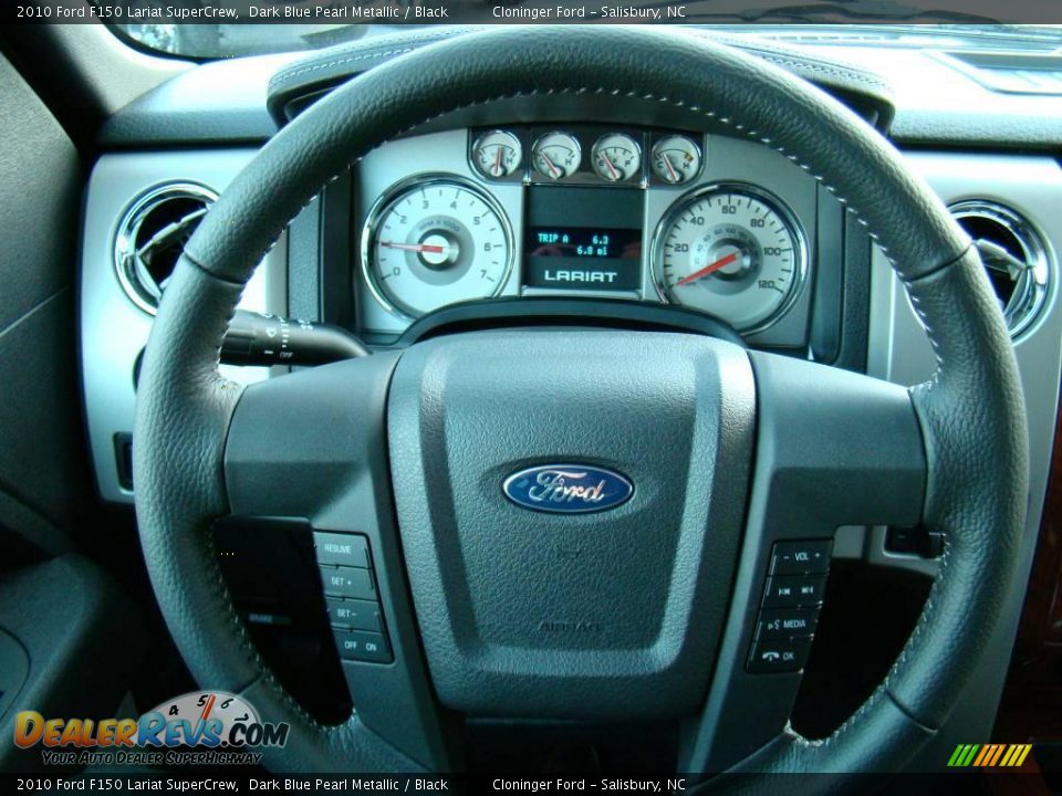 2010 Ford F150 Lariat SuperCrew Dark Blue Pearl Metallic / Black Photo #20