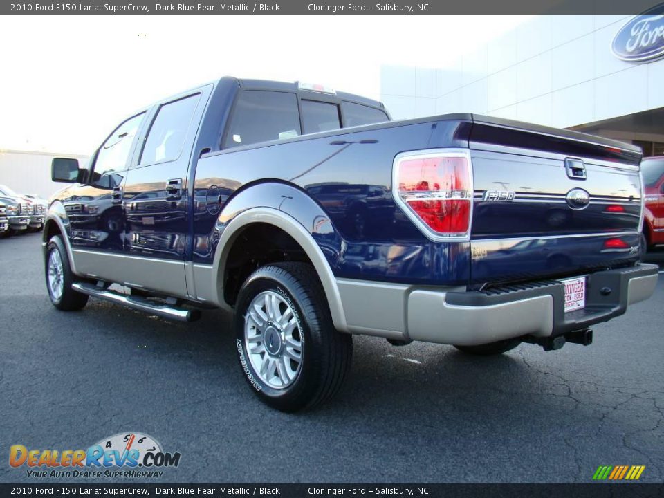 2010 Ford F150 Lariat SuperCrew Dark Blue Pearl Metallic / Black Photo #29