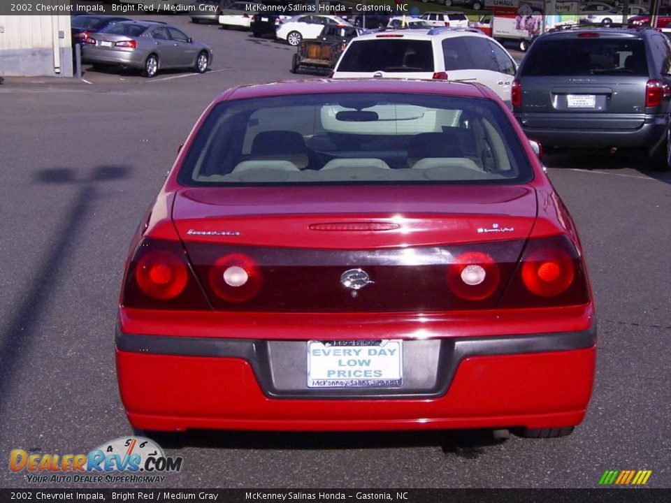 2002 Chevrolet Impala Bright Red / Medium Gray Photo #3