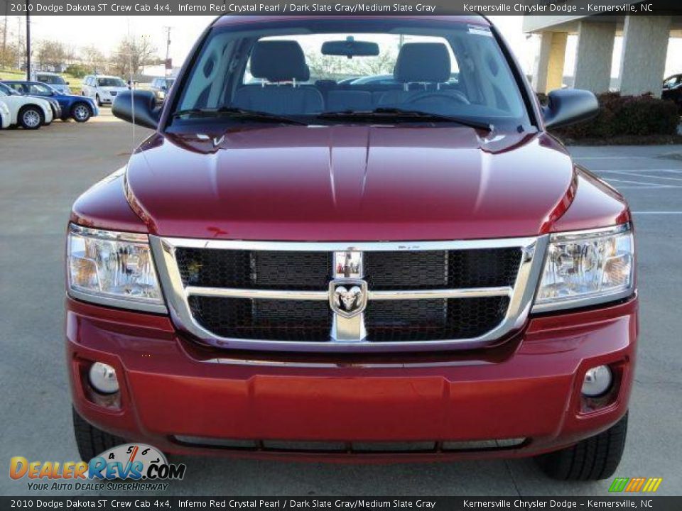 2010 Dodge Dakota ST Crew Cab 4x4 Inferno Red Crystal Pearl / Dark Slate Gray/Medium Slate Gray Photo #2