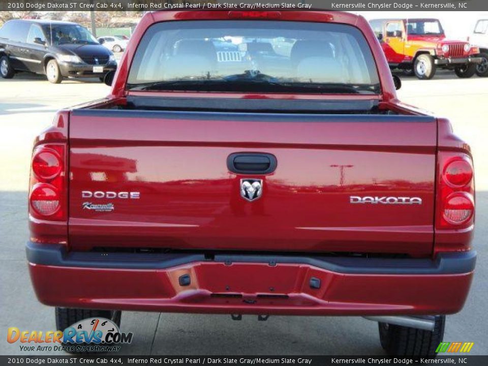 2010 Dodge Dakota ST Crew Cab 4x4 Inferno Red Crystal Pearl / Dark Slate Gray/Medium Slate Gray Photo #6