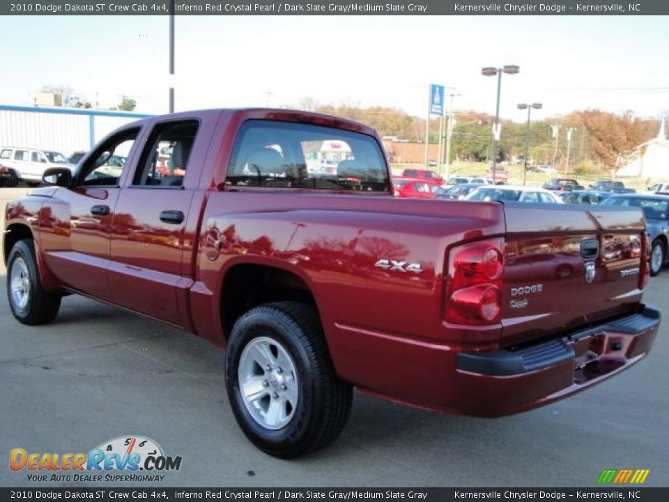 2010 Dodge Dakota ST Crew Cab 4x4 Inferno Red Crystal Pearl / Dark Slate Gray/Medium Slate Gray Photo #7