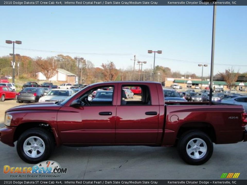 2010 Dodge Dakota ST Crew Cab 4x4 Inferno Red Crystal Pearl / Dark Slate Gray/Medium Slate Gray Photo #8