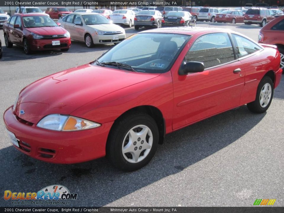 2001 Chevrolet Cavalier Coupe Bright Red / Graphite Photo #3
