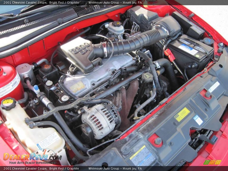 2001 Chevrolet Cavalier Coupe Bright Red / Graphite Photo #9