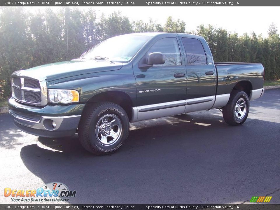 2002 Dodge Ram 1500 SLT Quad Cab 4x4 Forest Green Pearlcoat / Taupe Photo #1