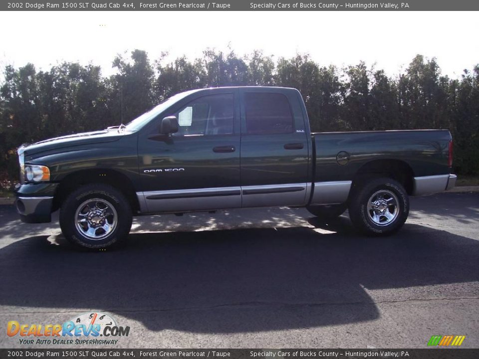 2002 Dodge Ram 1500 SLT Quad Cab 4x4 Forest Green Pearlcoat / Taupe Photo #6