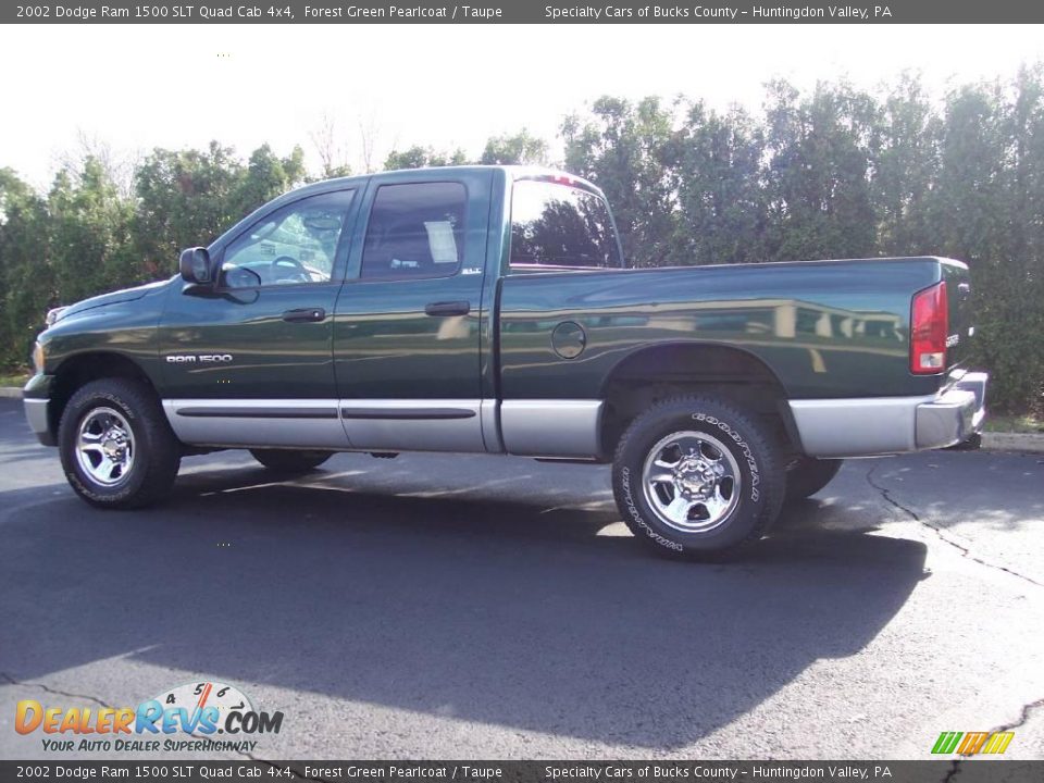 2002 Dodge Ram 1500 SLT Quad Cab 4x4 Forest Green Pearlcoat / Taupe Photo #7