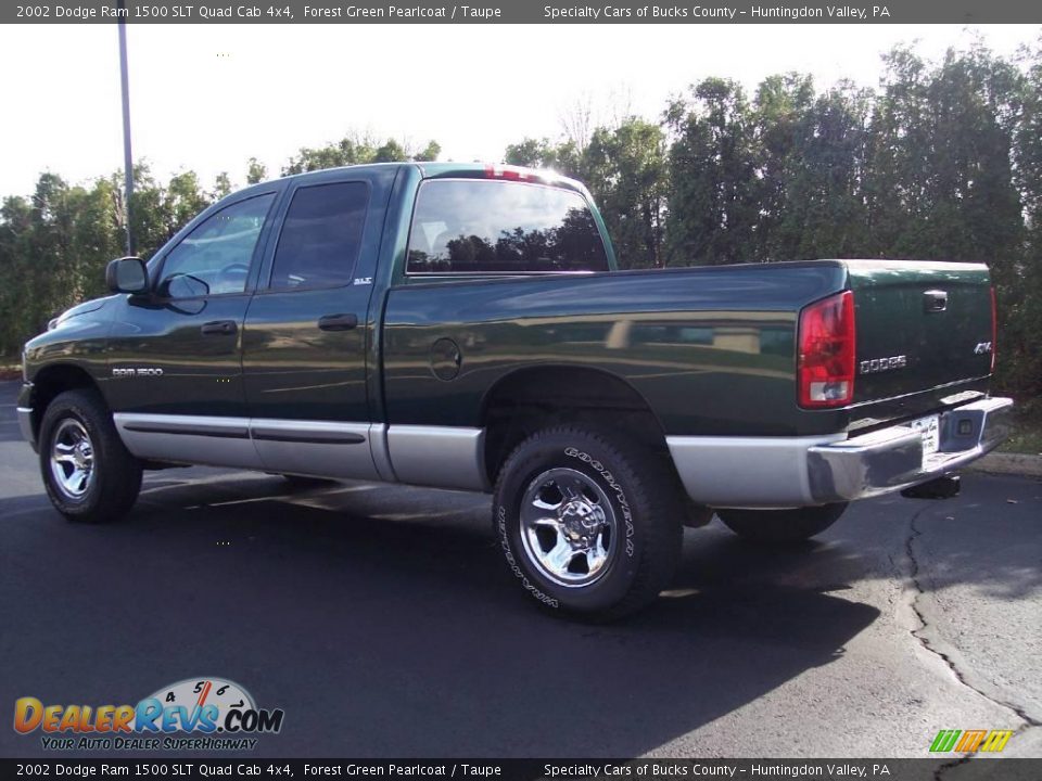 2002 Dodge Ram 1500 SLT Quad Cab 4x4 Forest Green Pearlcoat / Taupe Photo #8