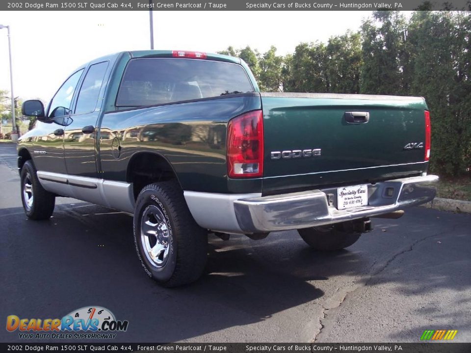 2002 Dodge Ram 1500 SLT Quad Cab 4x4 Forest Green Pearlcoat / Taupe Photo #9