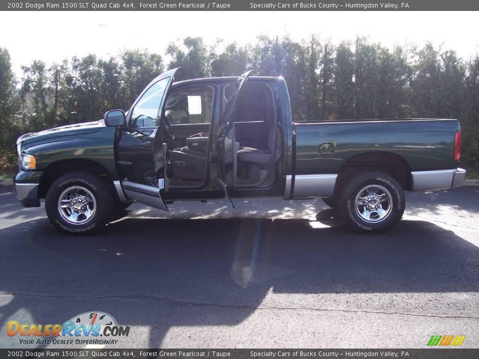 2002 Dodge Ram 1500 SLT Quad Cab 4x4 Forest Green Pearlcoat / Taupe Photo #14