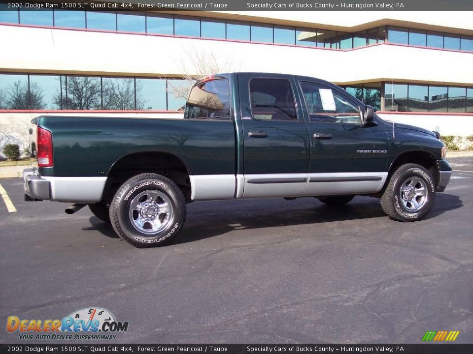 2002 Dodge Ram 1500 SLT Quad Cab 4x4 Forest Green Pearlcoat / Taupe Photo #18