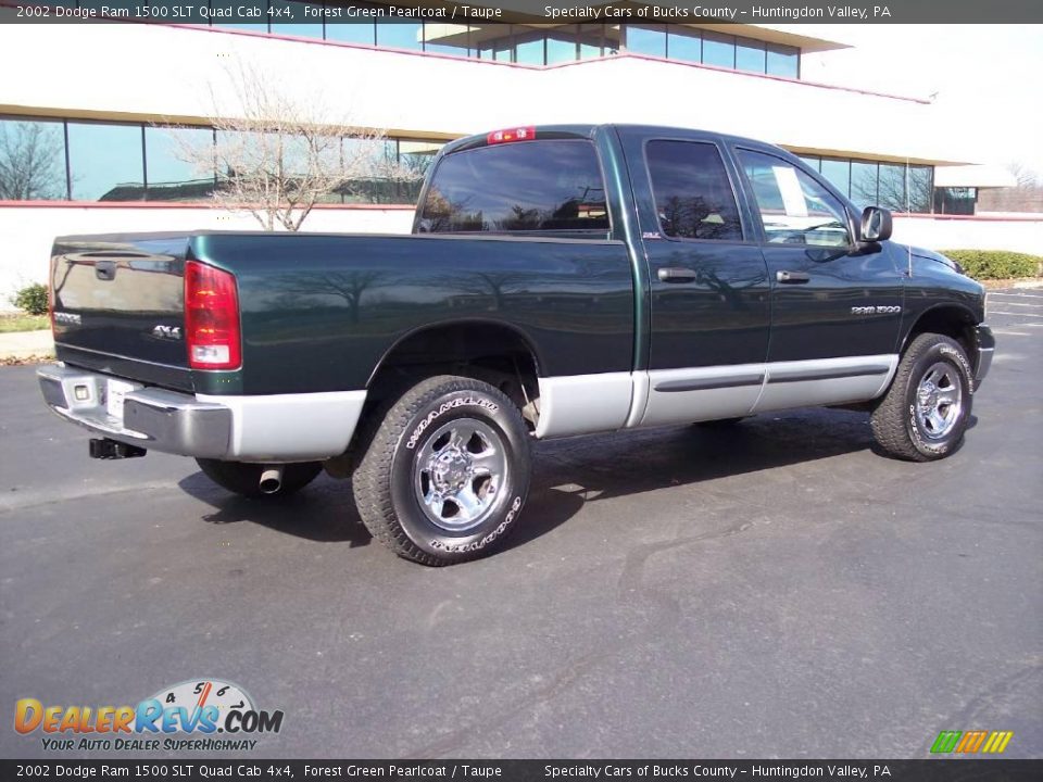 2002 Dodge Ram 1500 SLT Quad Cab 4x4 Forest Green Pearlcoat / Taupe Photo #19