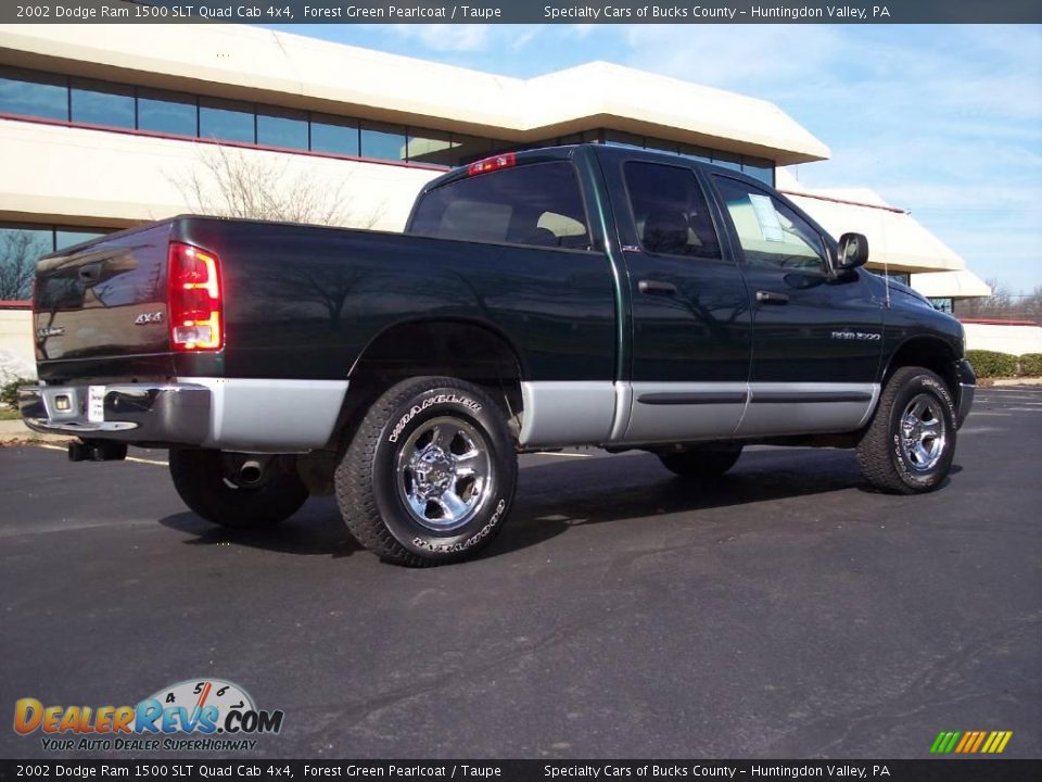 2002 Dodge Ram 1500 SLT Quad Cab 4x4 Forest Green Pearlcoat / Taupe Photo #20