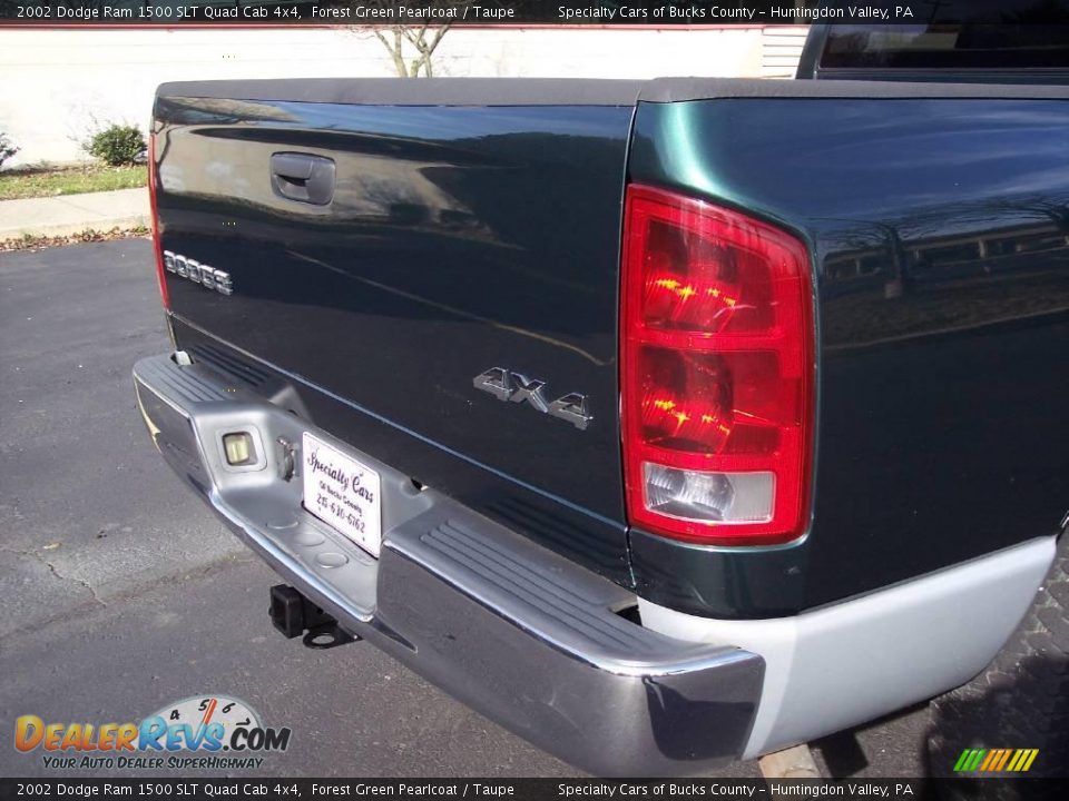 2002 Dodge Ram 1500 SLT Quad Cab 4x4 Forest Green Pearlcoat / Taupe Photo #21