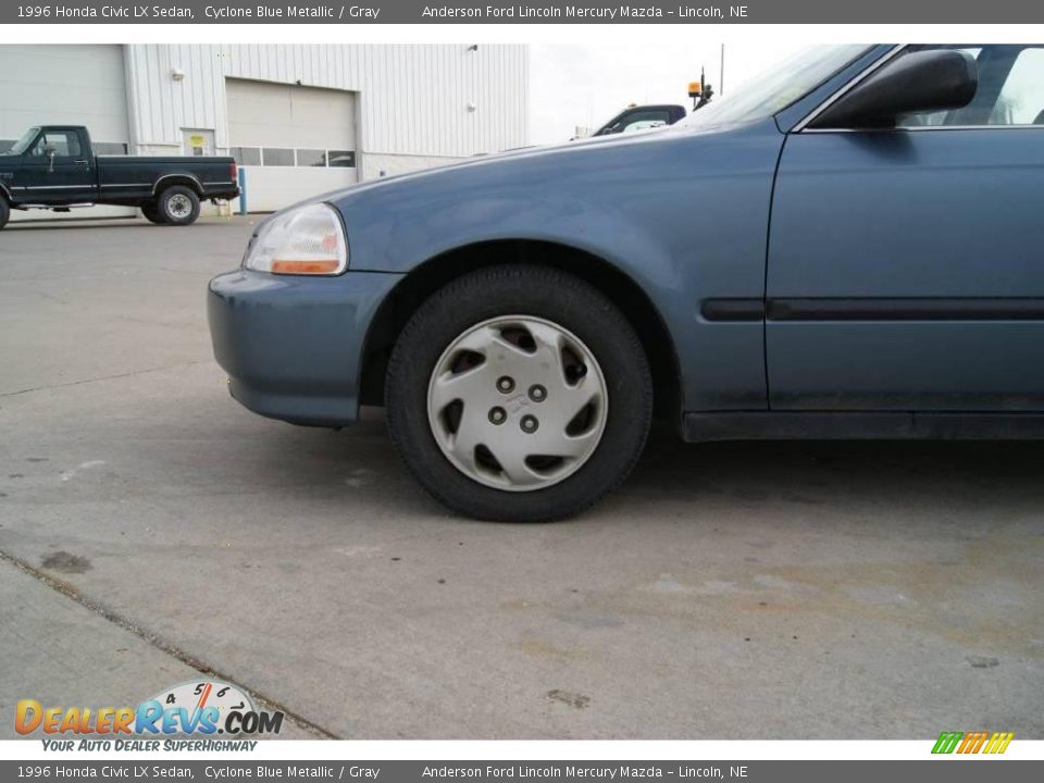 1996 Honda Civic LX Sedan Cyclone Blue Metallic / Gray Photo #11