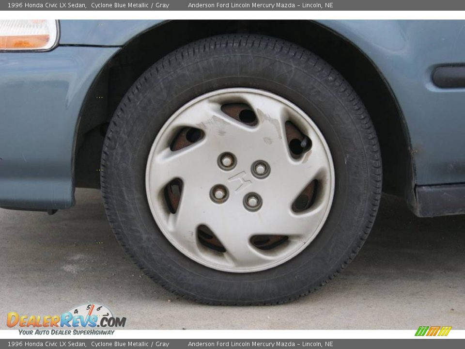 1996 Honda Civic LX Sedan Cyclone Blue Metallic / Gray Photo #12