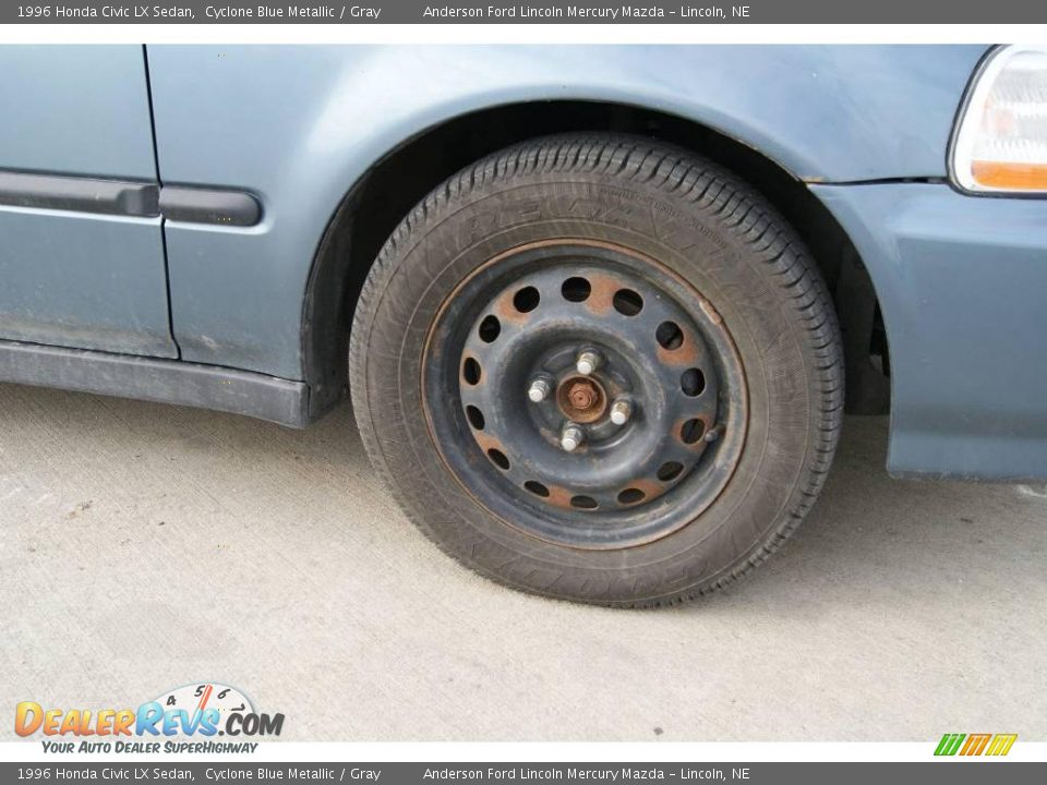 1996 Honda Civic LX Sedan Cyclone Blue Metallic / Gray Photo #15