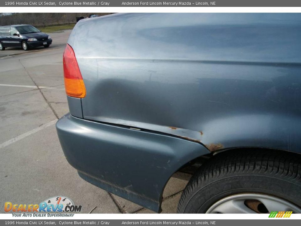 1996 Honda Civic LX Sedan Cyclone Blue Metallic / Gray Photo #17