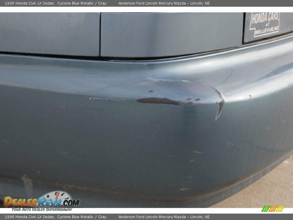 1996 Honda Civic LX Sedan Cyclone Blue Metallic / Gray Photo #19