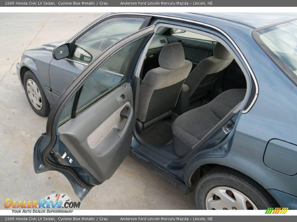 1996 Honda Civic LX Sedan Cyclone Blue Metallic / Gray Photo #21
