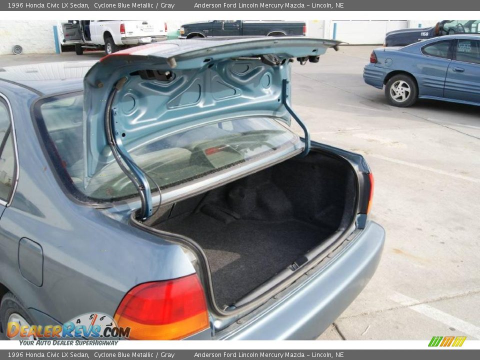 1996 Honda Civic LX Sedan Cyclone Blue Metallic / Gray Photo #23