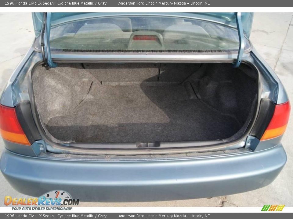 1996 Honda Civic LX Sedan Cyclone Blue Metallic / Gray Photo #24
