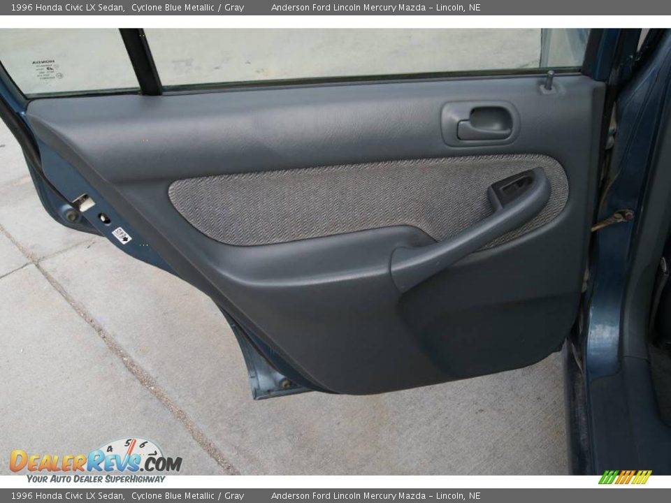 1996 Honda Civic LX Sedan Cyclone Blue Metallic / Gray Photo #26