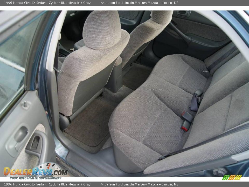 1996 Honda Civic LX Sedan Cyclone Blue Metallic / Gray Photo #27