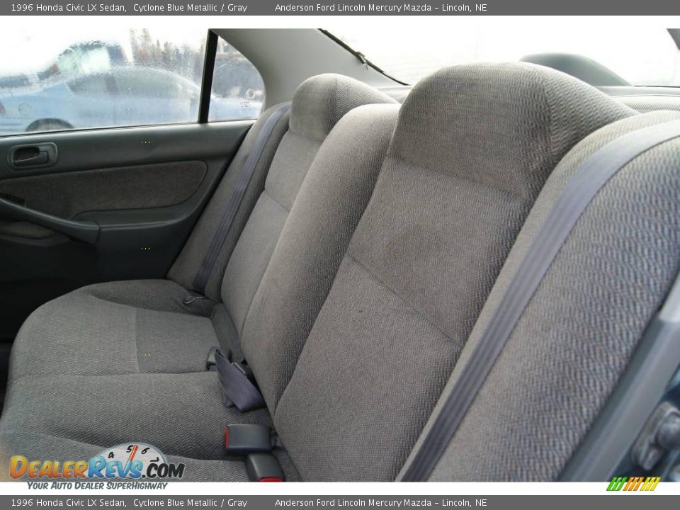 1996 Honda Civic LX Sedan Cyclone Blue Metallic / Gray Photo #28