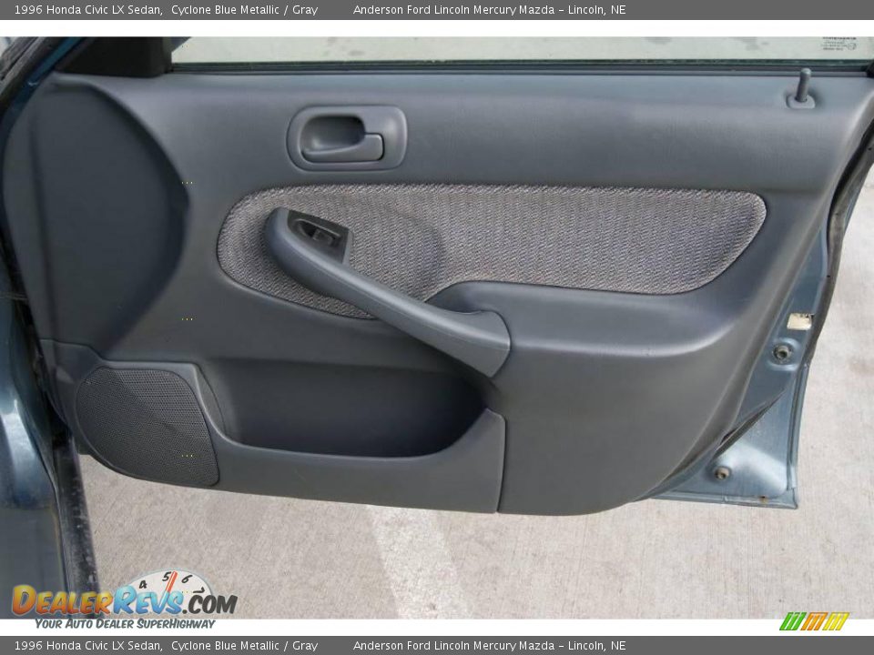 1996 Honda Civic LX Sedan Cyclone Blue Metallic / Gray Photo #29