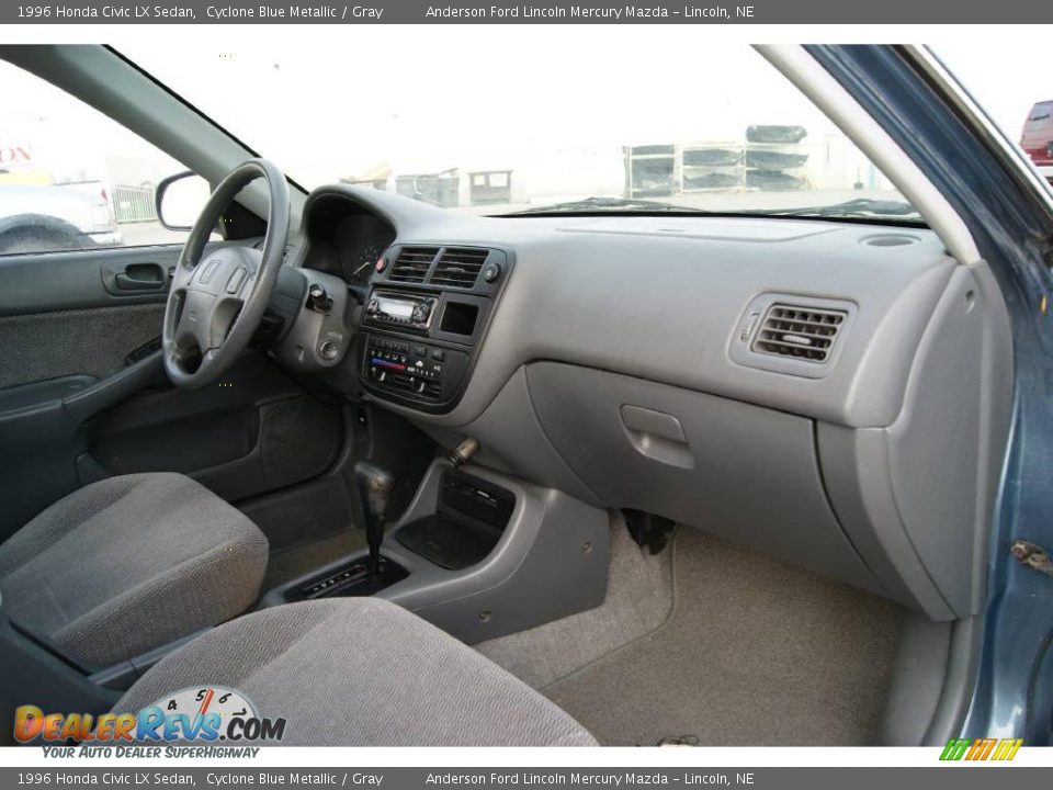 1996 Honda Civic LX Sedan Cyclone Blue Metallic / Gray Photo #31