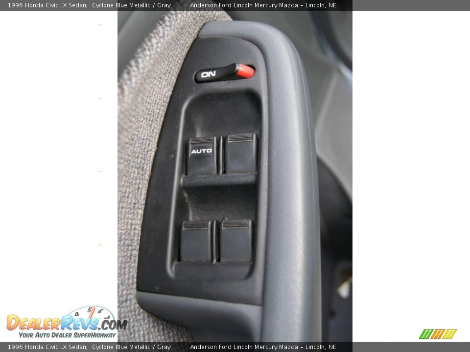 1996 Honda Civic LX Sedan Cyclone Blue Metallic / Gray Photo #32