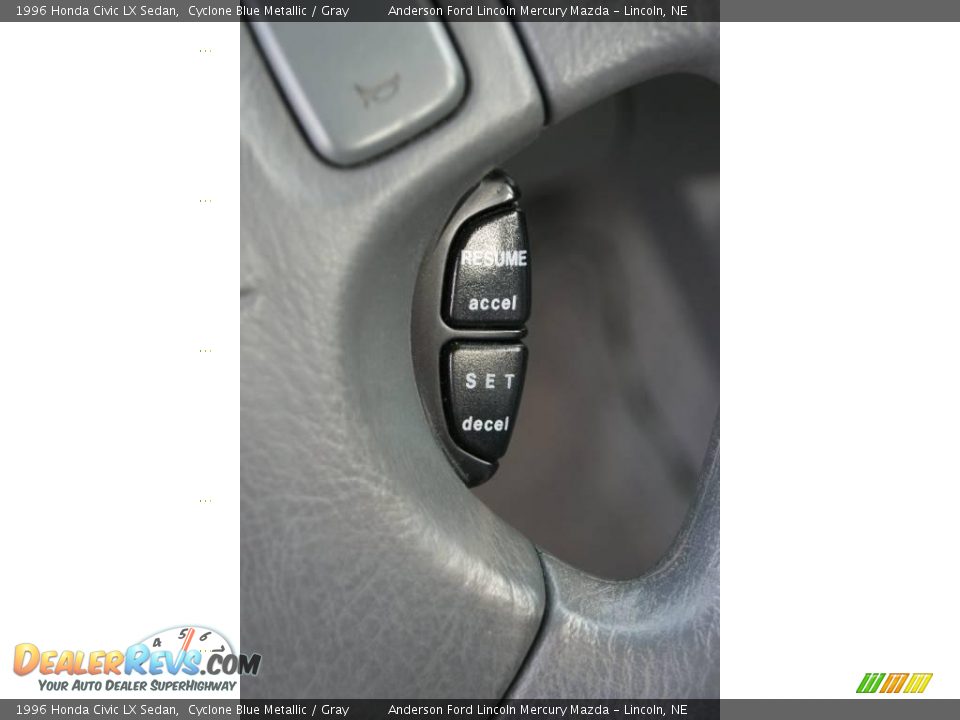 1996 Honda Civic LX Sedan Cyclone Blue Metallic / Gray Photo #35