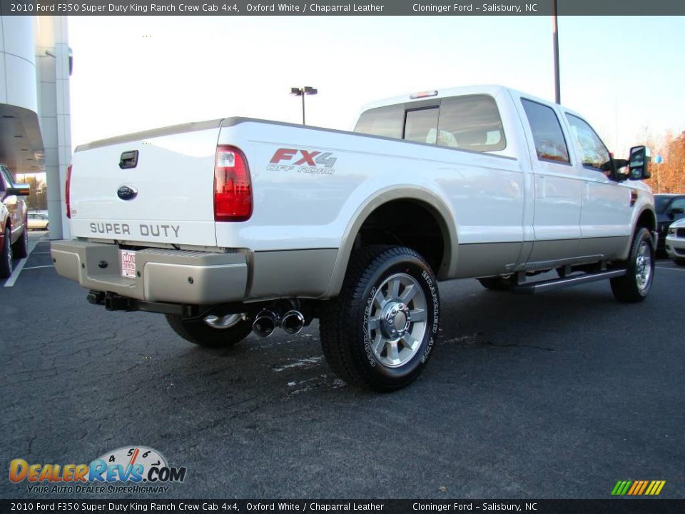 2010 Ford F350 Super Duty King Ranch Crew Cab 4x4 Oxford White / Chaparral Leather Photo #3