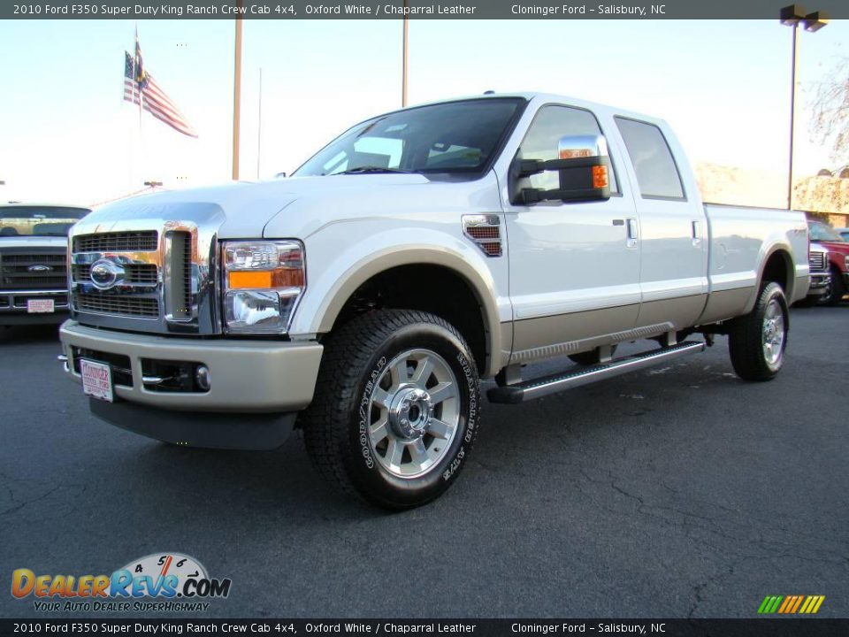 2010 Ford F350 Super Duty King Ranch Crew Cab 4x4 Oxford White / Chaparral Leather Photo #6