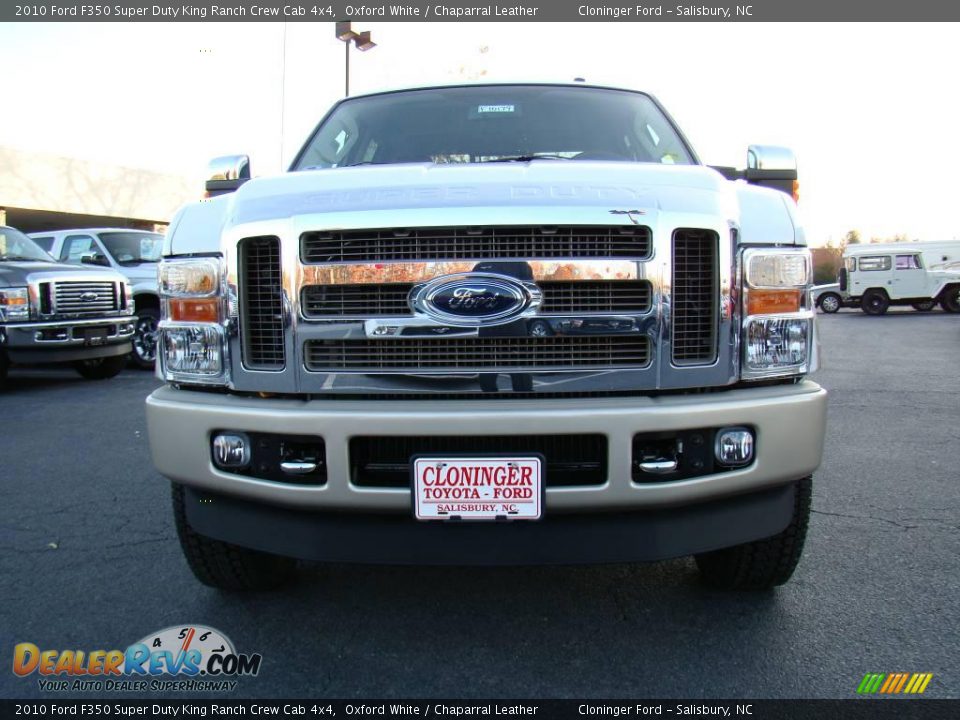 2010 Ford F350 Super Duty King Ranch Crew Cab 4x4 Oxford White / Chaparral Leather Photo #7