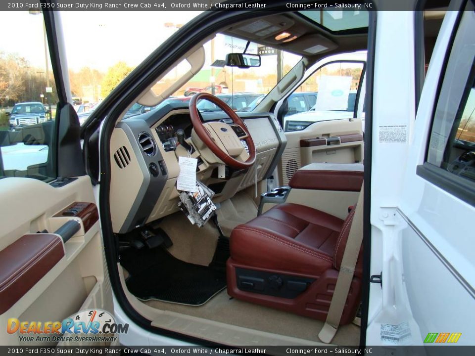 2010 Ford F350 Super Duty King Ranch Crew Cab 4x4 Oxford White / Chaparral Leather Photo #8