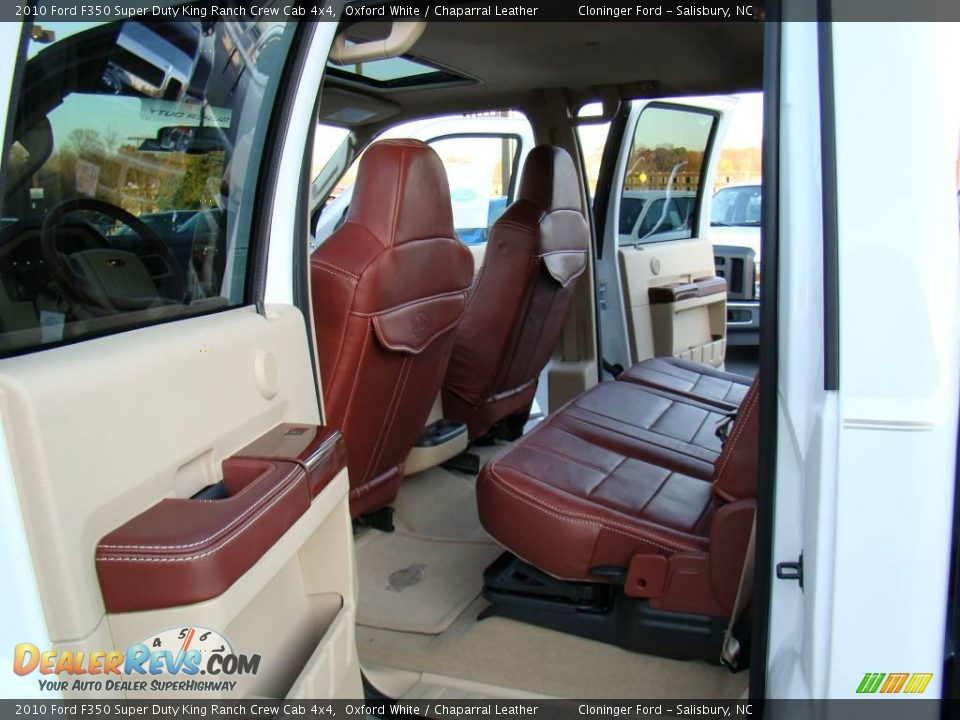 2010 Ford F350 Super Duty King Ranch Crew Cab 4x4 Oxford White / Chaparral Leather Photo #9