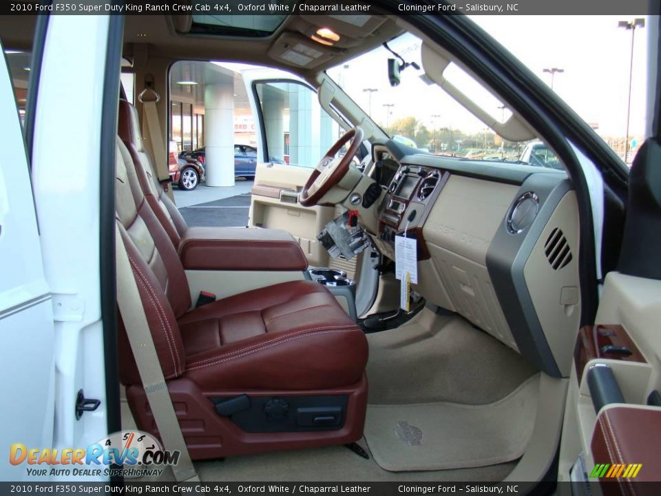 2010 Ford F350 Super Duty King Ranch Crew Cab 4x4 Oxford White / Chaparral Leather Photo #12