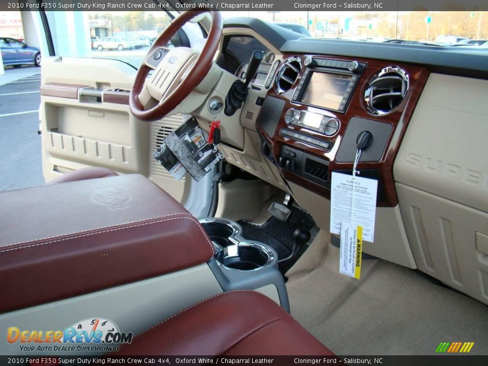 2010 Ford F350 Super Duty King Ranch Crew Cab 4x4 Oxford White / Chaparral Leather Photo #13