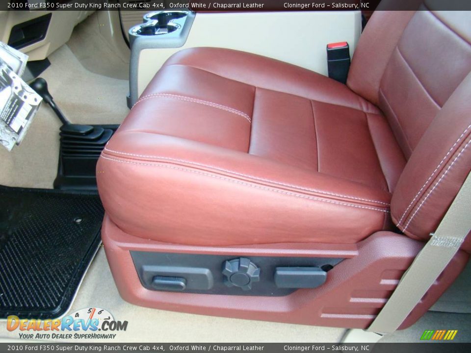 2010 Ford F350 Super Duty King Ranch Crew Cab 4x4 Oxford White / Chaparral Leather Photo #19