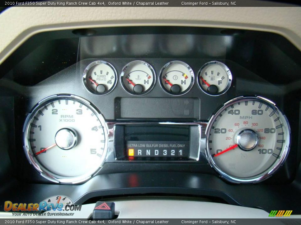 2010 Ford F350 Super Duty King Ranch Crew Cab 4x4 Oxford White / Chaparral Leather Photo #21
