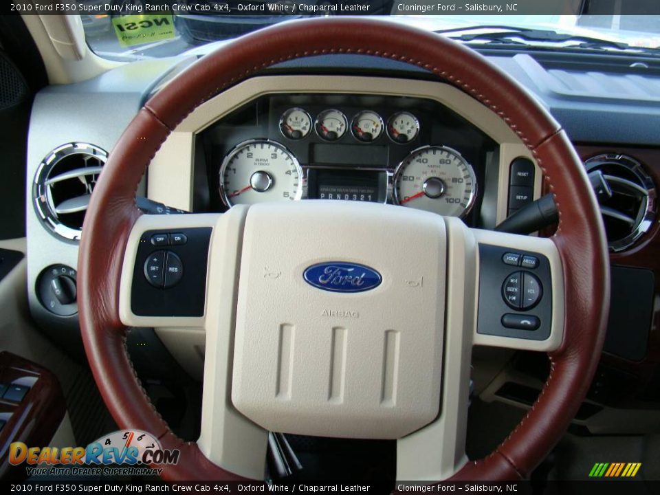 2010 Ford F350 Super Duty King Ranch Crew Cab 4x4 Oxford White / Chaparral Leather Photo #22