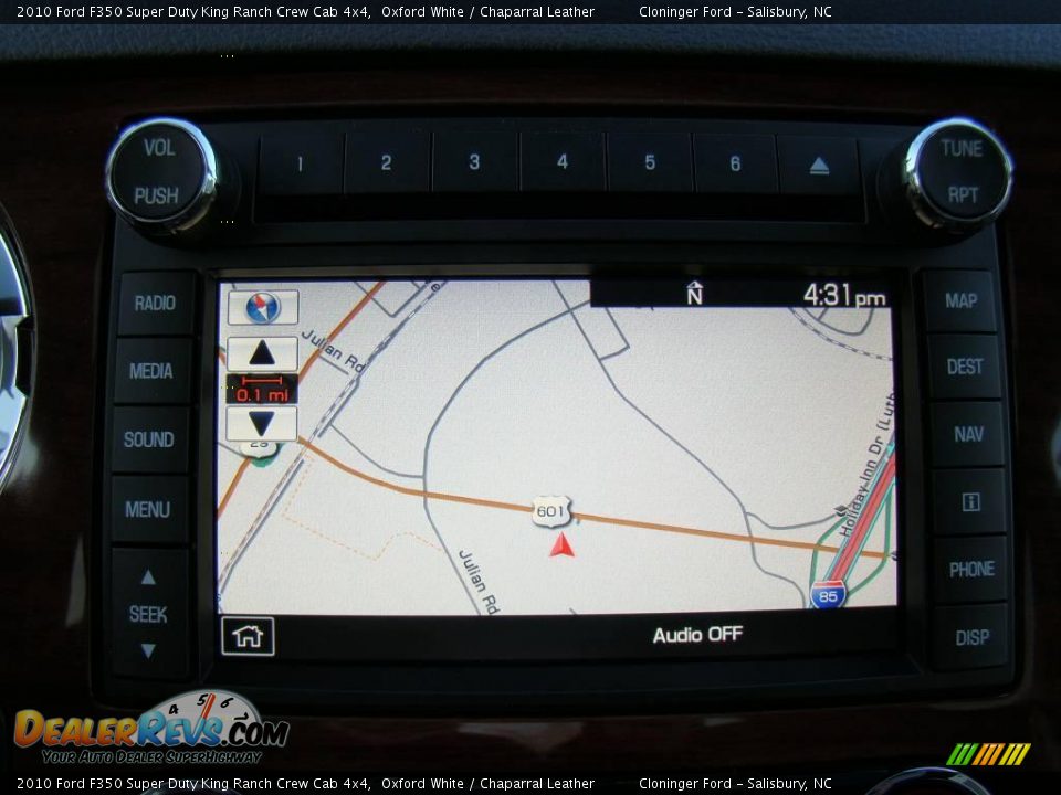 2010 Ford F350 Super Duty King Ranch Crew Cab 4x4 Oxford White / Chaparral Leather Photo #25