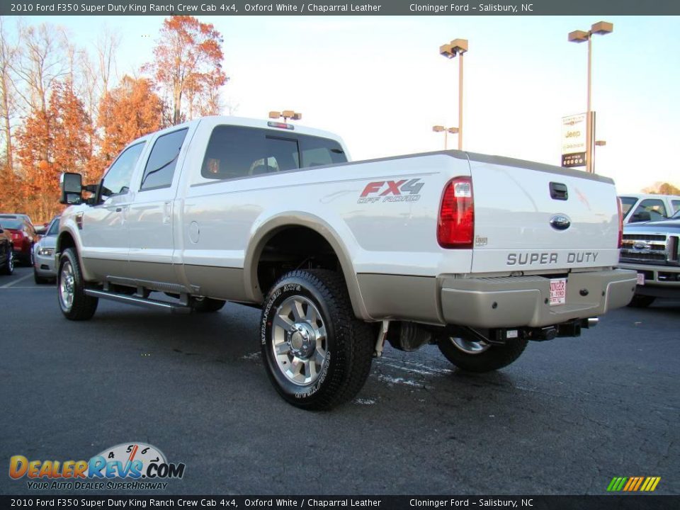 2010 Ford F350 Super Duty King Ranch Crew Cab 4x4 Oxford White / Chaparral Leather Photo #33
