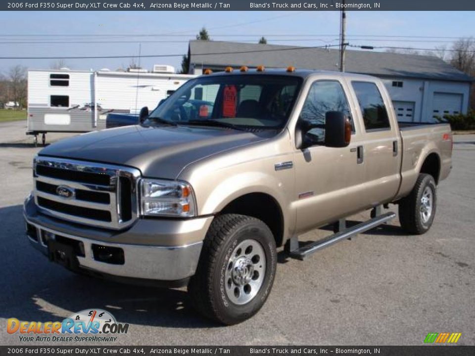 2006 Ford F350 Super Duty XLT Crew Cab 4x4 Arizona Beige Metallic / Tan Photo #1