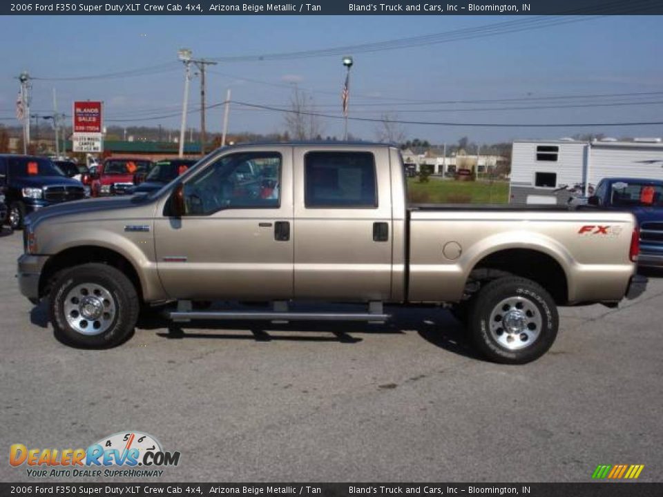 2006 Ford F350 Super Duty XLT Crew Cab 4x4 Arizona Beige Metallic / Tan Photo #3