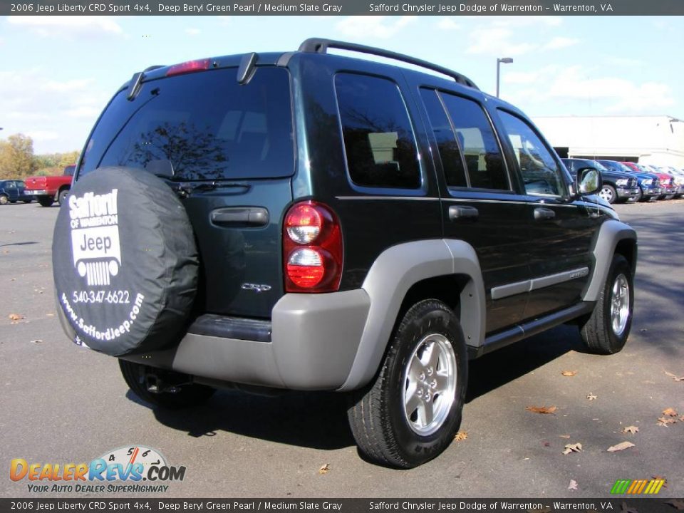 2006 Jeep Liberty CRD Sport 4x4 Deep Beryl Green Pearl / Medium Slate Gray Photo #5
